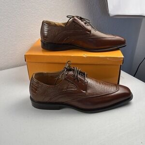 Antonio Cerrelli Dress Shoes SZ 12 Men's  Brown Faux Leather
